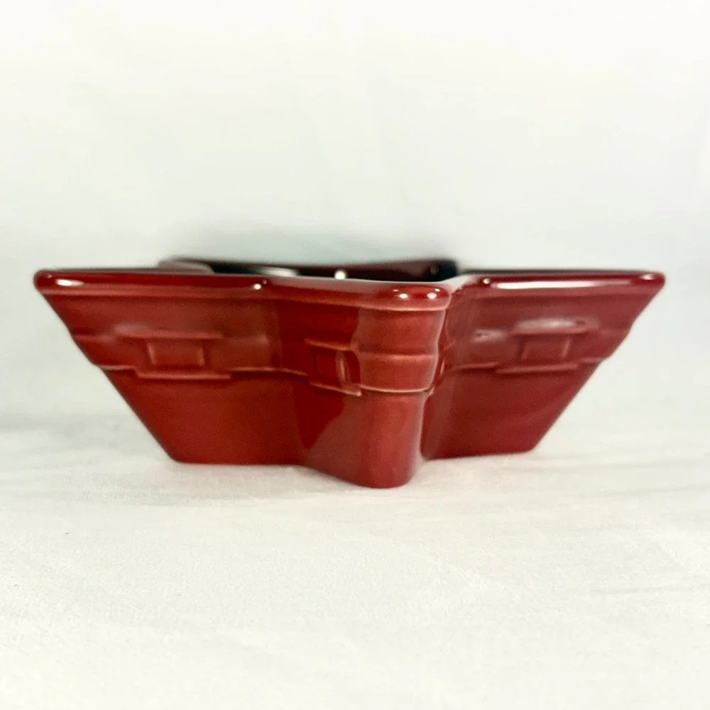 Longaberger Star Bowl Paprika 7 in Woven Traditions for Dips Candy Serving‎ Dish
